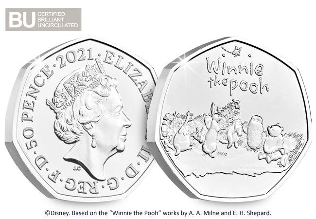 2021 Winnie the Pooh and Friends 50p [Coin Hunter card]