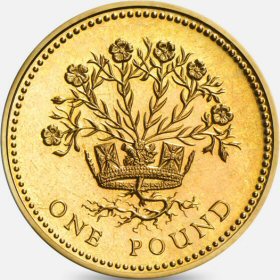 Circulation £1 Coin: Flax Plant and royal diadem