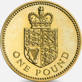 Circulation £1 Coin: 1988 Shield of the Royal Arms