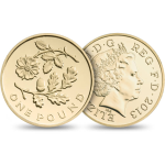 Circulation £1 Coin: 2013 Floral emblem of England