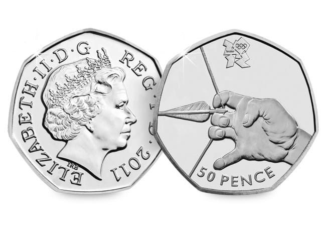 Circulation 50p Coin: 2011 London 2012 Olympic Archery