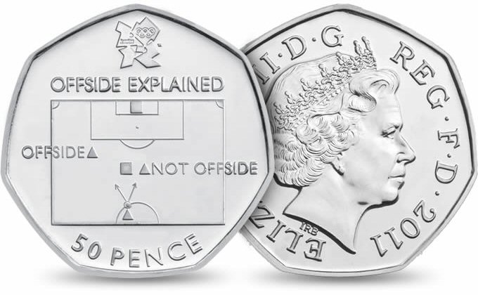 Circulation 50p Coin: 2011 London 2012 Olympic Football