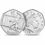 Circulation 50p Coin: 2011 London 2012 Olympic Handball