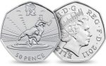 Circulation 50p Coin: 2011 London 2012 Olympic Wrestling