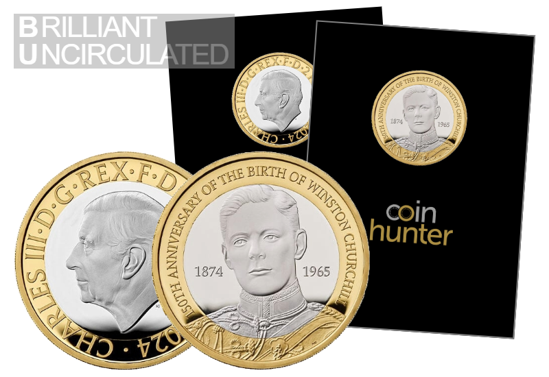 2024 Winston Churchill Brilliant Uncirculated £2 Coin [Coin Hunter card]