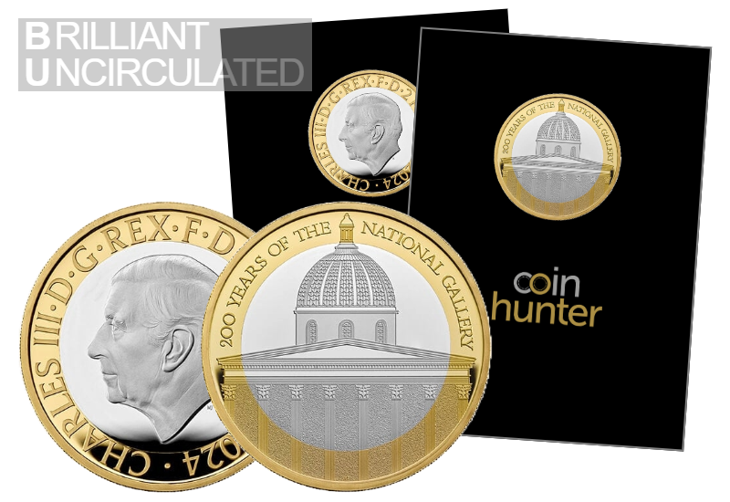2024 National Gallery Brilliant Uncirculated £2 Coin [Coin Hunter card]