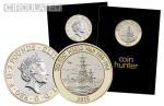 2015 First World War Centenary Navy £2 Coin [Circulated - Coin Hunter card]