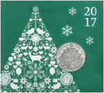 2017 Christmas Tree Brilliant Uncirculated £5 [Royal Mint pack]