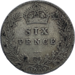 1909 Edward VII Silver Sixpence
