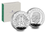 UK 2023 King Charles III 75th Birthday Silver Piedfort £5 Coin